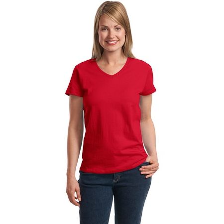 Hanes ®  Ladies ComfortSoft ®  V-Neck T-Shirt. 5780