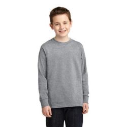 Port & Company ®  Youth Long Sleeve 5.4-oz 100% Cotton T-Shirt. PC54YLS