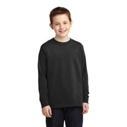 Port & Company ®  Youth Long Sleeve 5.4-oz 100% Cotton T-Shirt. PC54YLS